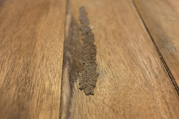 Damaged wooden floor